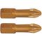 TORK CRAFT Pozi 2 X 25mm Insert Bit Torsion Tin Coated 2pce Pz2